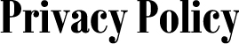 Privacy Policy